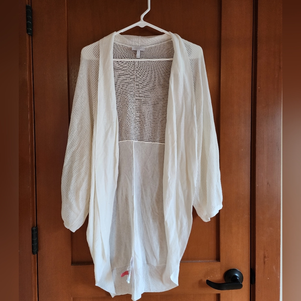 Escada Sport Cream Sheer Open Cardigansz XL